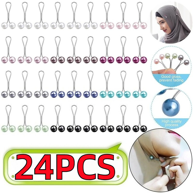 Embroidery Eyebrow - 6/12/24 Pezzi Fermagli per Sciarpe da