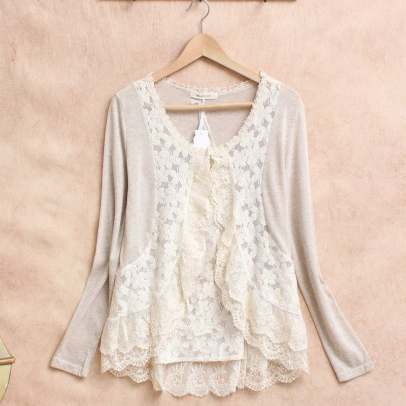 Embroidery Cardigan - Primavera Mori Ragazza Dolce Delle Donne