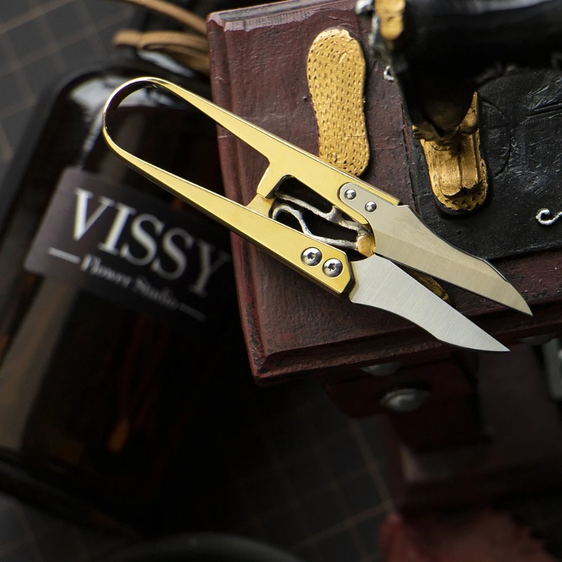 Embroidery Scissors Small - Forbici Piccole in Ottone per Pelle,