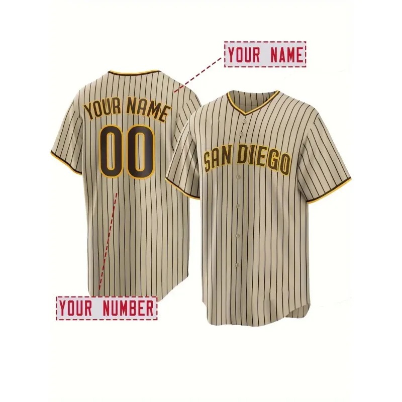Embroidery Uniforms - Maglia da baseball ricamata da uomo
