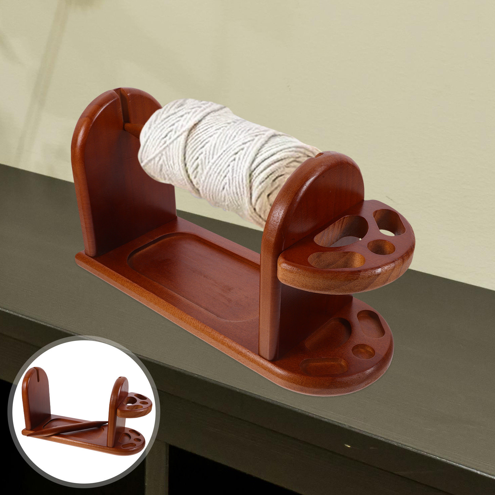 Embroidery Thread Yarn - Porta Filati in Legno Robusto per