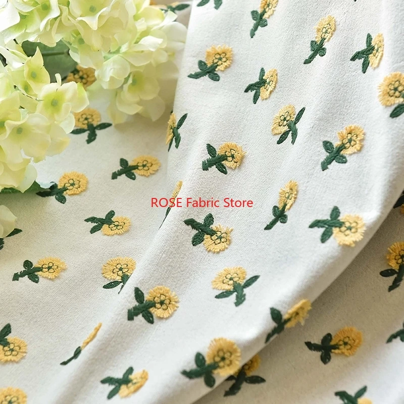 Embroidery Yellow Flower - Tovaglia per divano con borsa per
