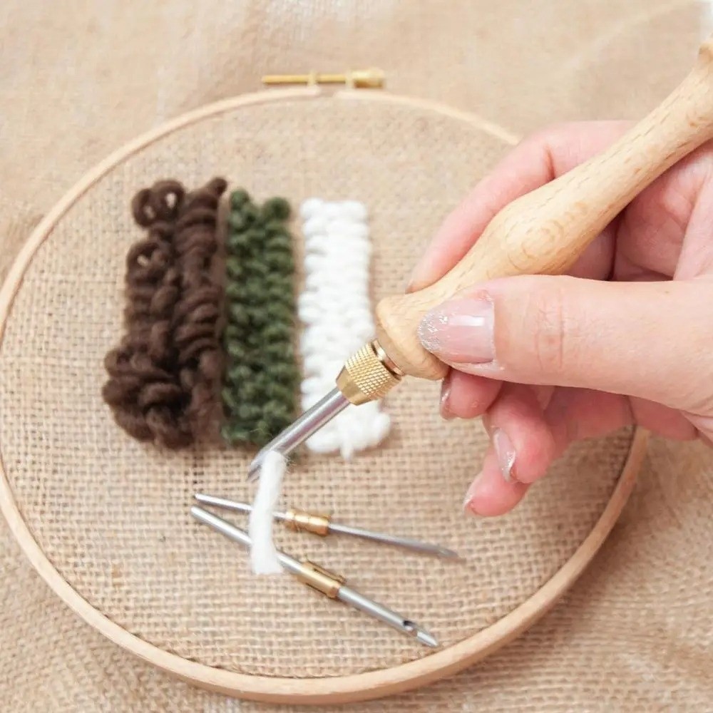 Punch Needle Handle - Set di aghi da punzonatura da
