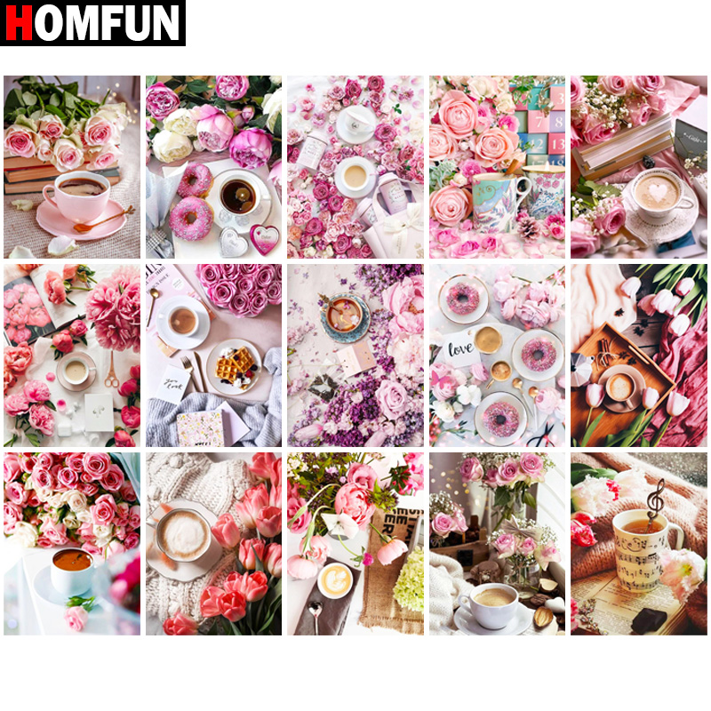 Embroidery Cross Stitch Patterns - HOMFUN diamante ricamo 