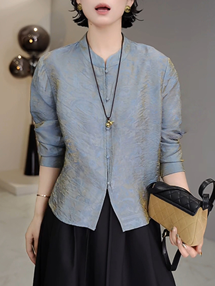 Embroidery Cardigan - Elegante Camicia da Donna in Stile