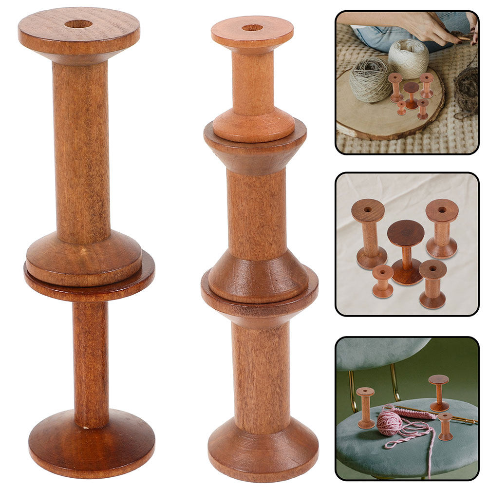 Embroidery Thread Yarn - Set di 7 Rocchetti in Legno