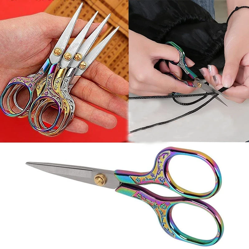 Embroidery Scissors Small - 1/3 Pezzi Forbici Vintage in Acciaio