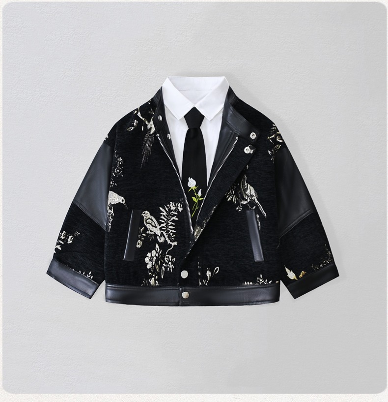 Embroidery Uniforms - Gentleman Kids Ricamo Giacca da motociclista