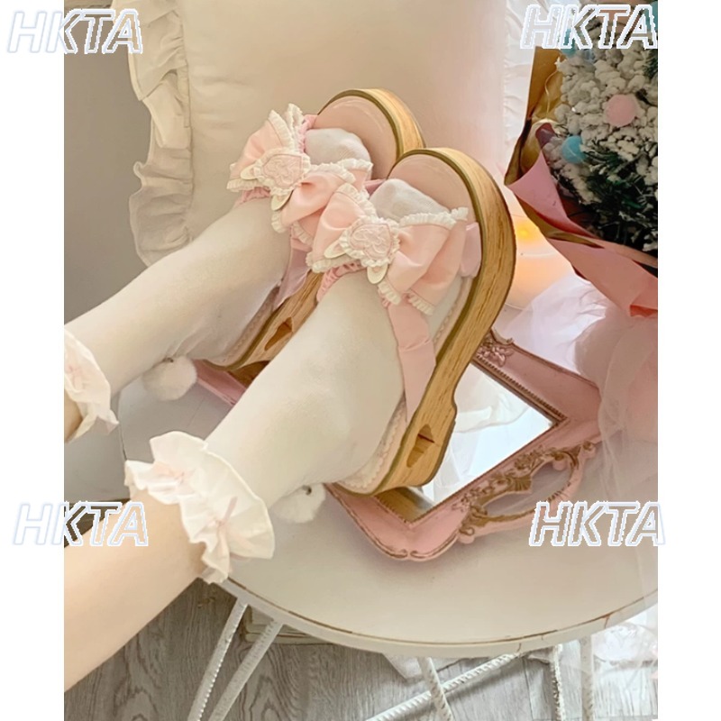 Embroidery Love - Scarpe Lolita Giapponesi da Donna, Sandali