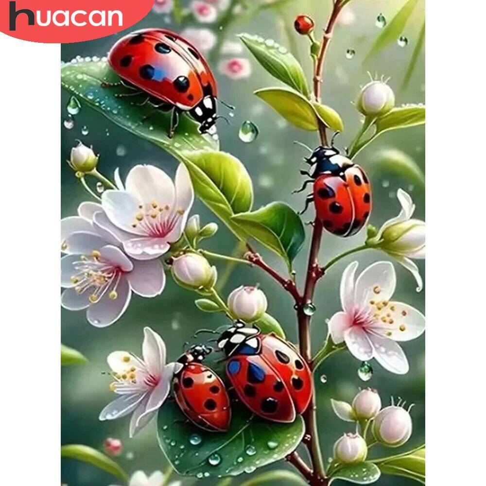 Embroidery Lady Bug - HUACAN Animal DIY Diamond Painting Frog