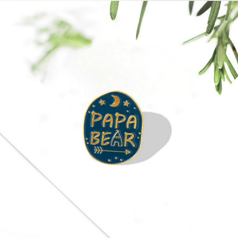 Embroidery Love - Spille smaltate mamma papà orso spille