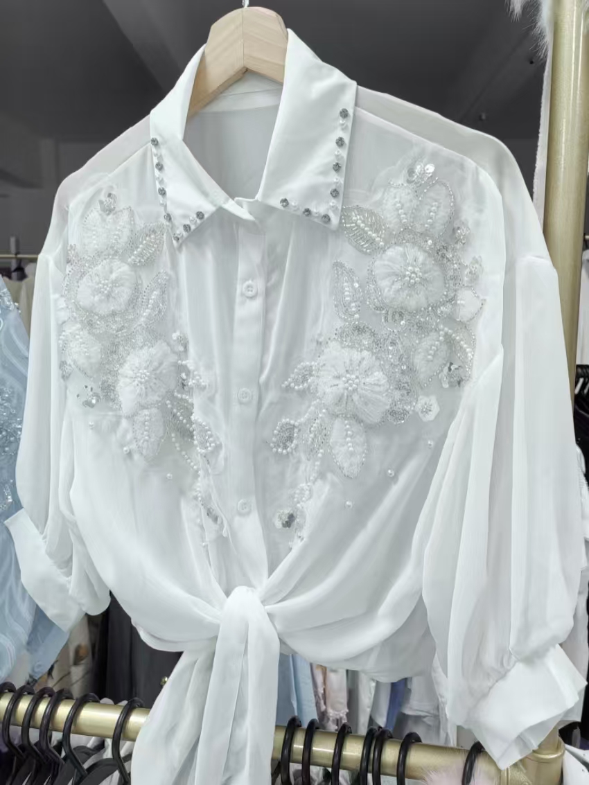 Embroidery Cardigan - Abbigliamento streetwear estivo, bluse e camicie