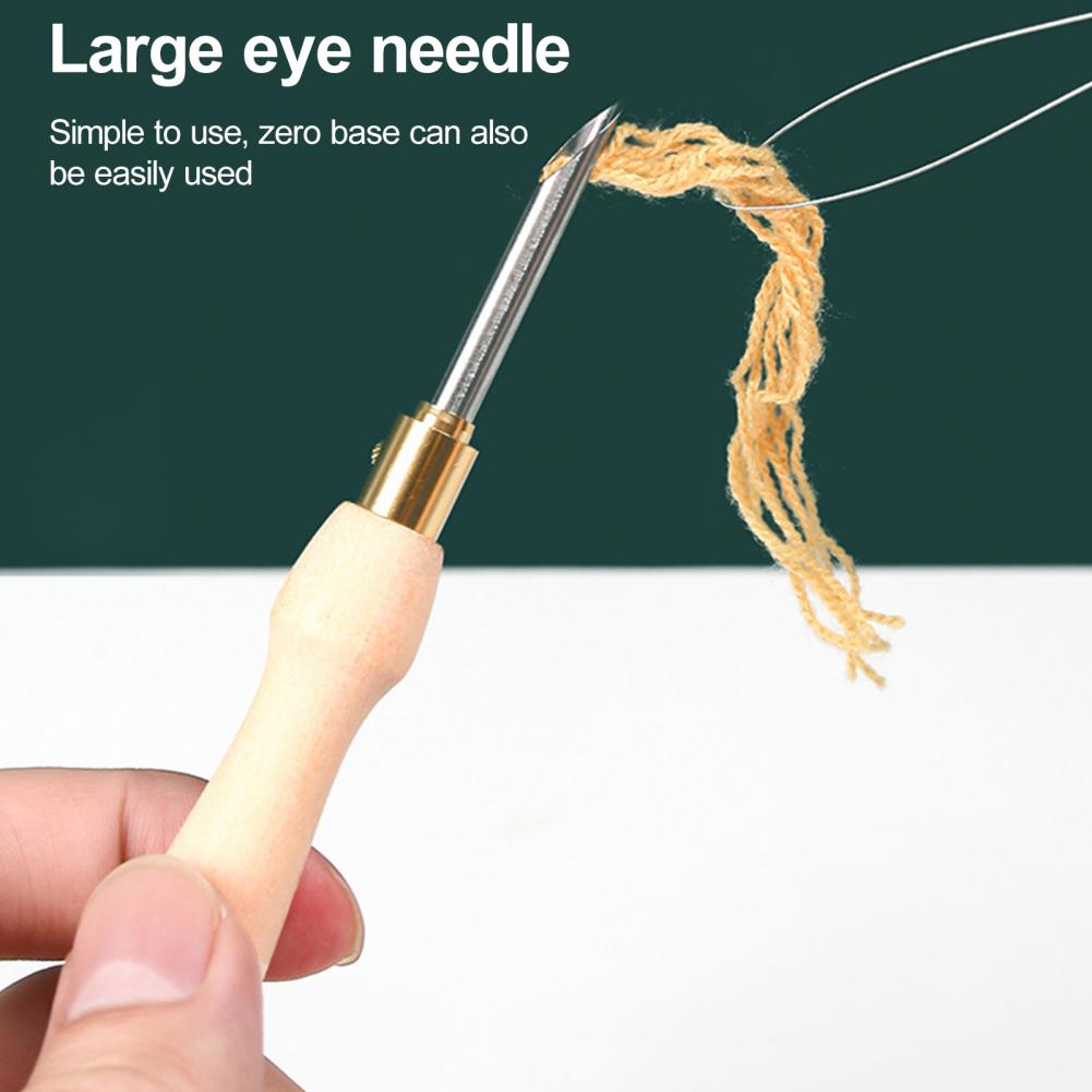 Punch Needle Handle - Ago da ricamo Manico in legno
