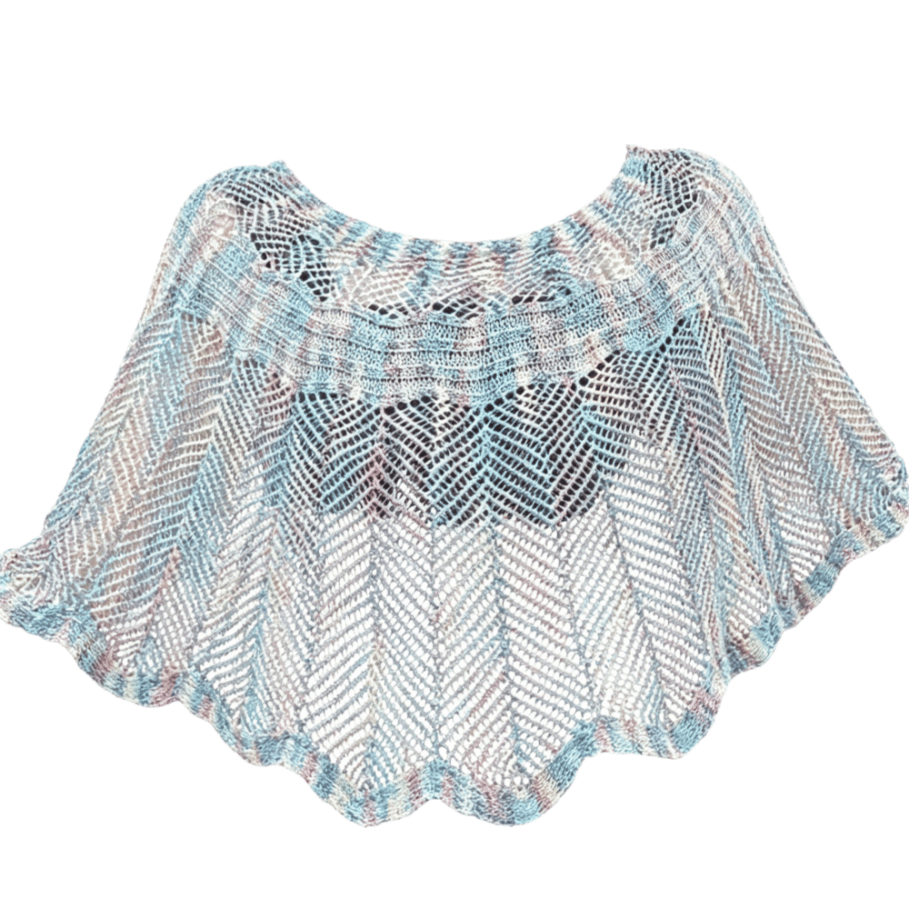 Embroidery Simple - Sciarpa all'uncinetto stile pullover con perle