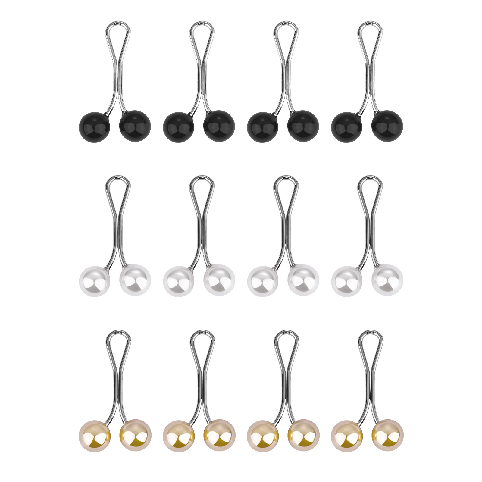 Embroidery Eyebrow - 12 pz/lotto Lega di Perle Spilla
