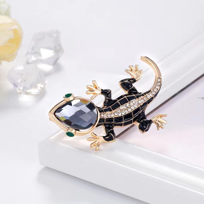 Spilla geco in vetro tempestat - Embroidery Fish recensione e prezzo