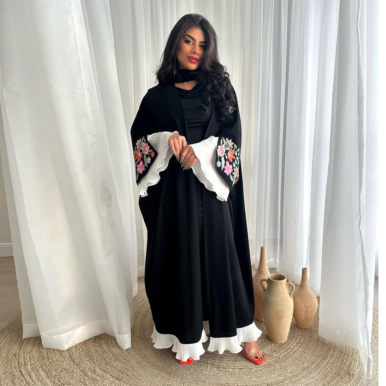 Nuovi arrivi Dubai Abaya abito - Embroidery Kaftan recensione e prezzo