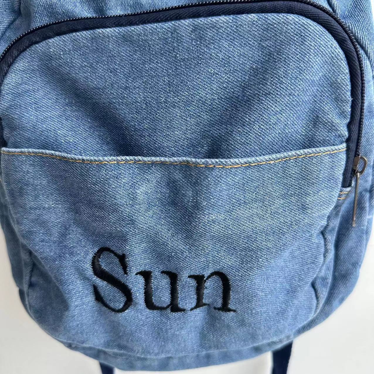 Zaino in Denim per ragazze nuo - Embroidery Simple recensione e prezzo