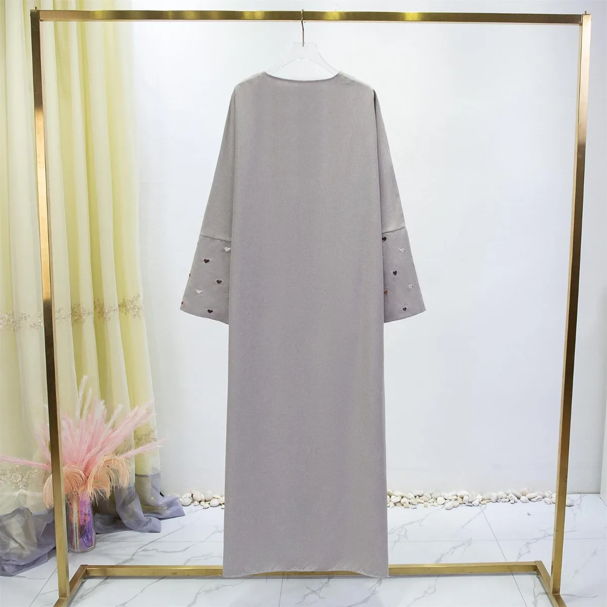 Donne Jilbabs aperto davanti A - Embroidery Kaftan recensione e prezzo