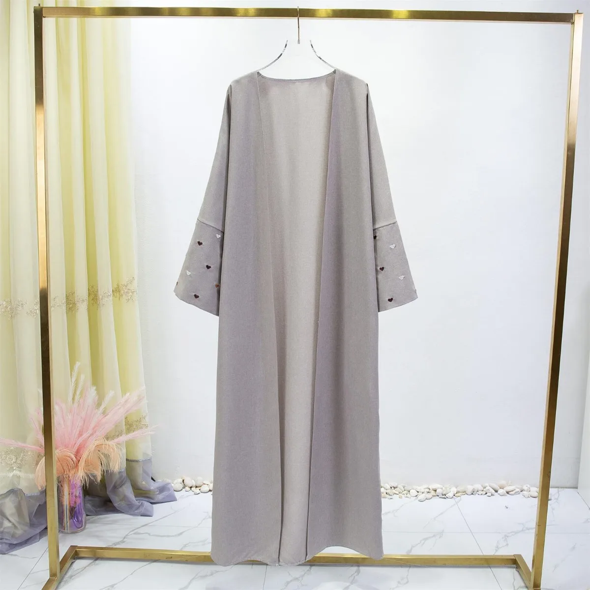 Donne Jilbabs aperto davanti A - Embroidery Kaftan recensione e prezzo
