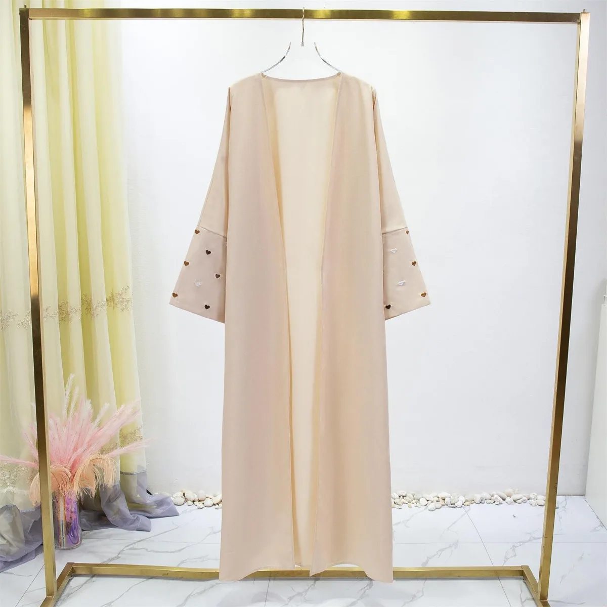 Donne Jilbabs aperto davanti A - Embroidery Kaftan recensione e prezzo