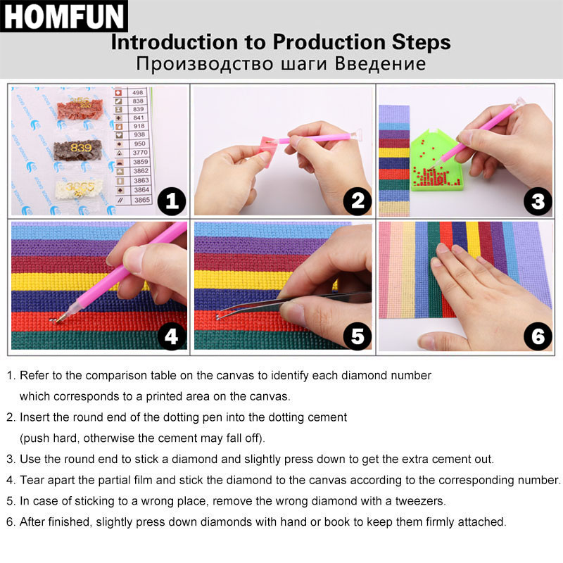 HOMFUN Arte 5D Pittura Diamant - Embroidery Lady Bug recensione e prezzo