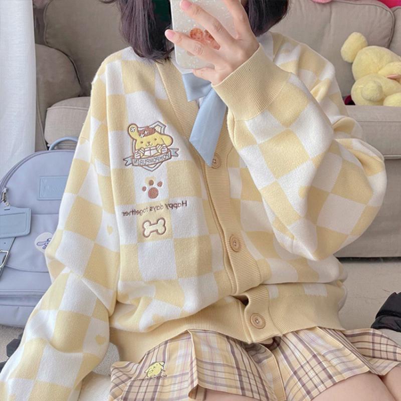 Cartoon Kuromi ricamo cardigan - Embroidery Thread Yarn recensione e prezzo