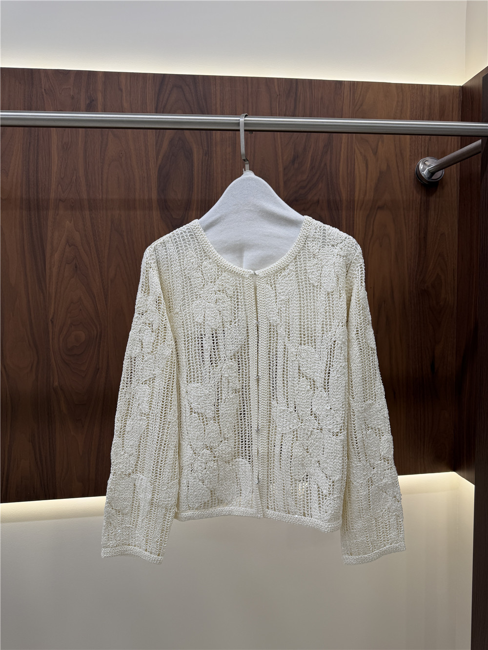 Set in maglia traforata ricama - Embroidery Cardigan recensione e prezzo