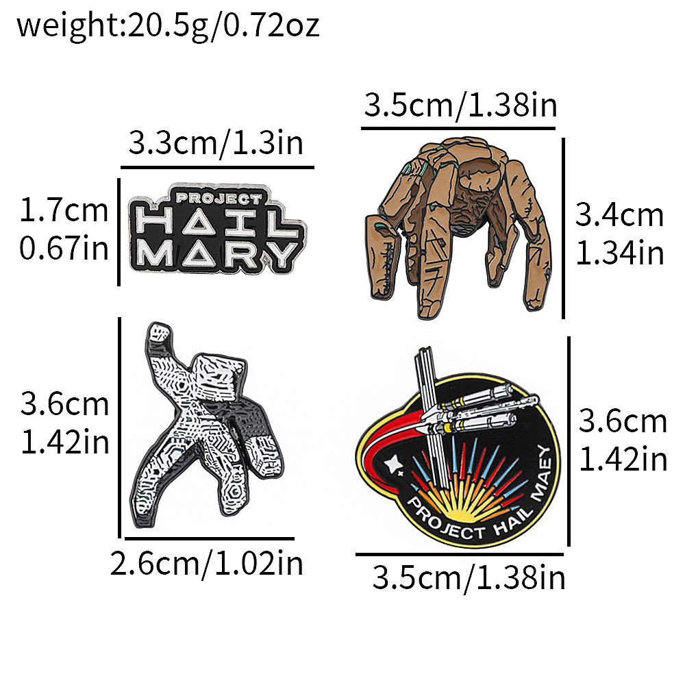 Set di 4 spille smaltate a tem - Embroidery Outfit recensione e prezzo