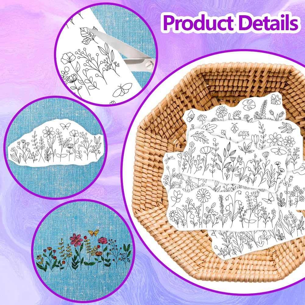 Stabilizzatori per Ricami Idro - Embroidery Design Patterns Flowers recensione e prezzo