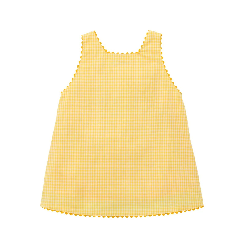 Vestito Salopette a Quadretti  - Embroidery Yellow Flower recensione e prezzo