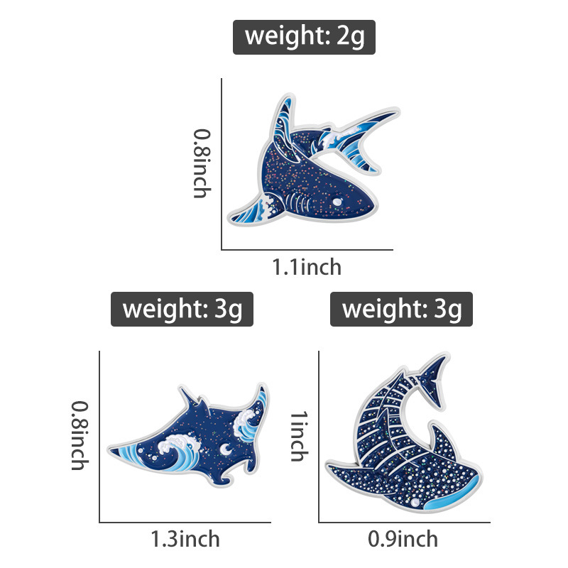 Spille smaltate con creature m - Embroidery Fish recensione e prezzo