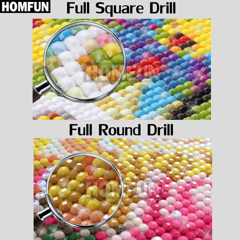 HOMFUN punta quadra/rotonda 5D - Embroidery Cross Stitch Patterns recensione e prezzo