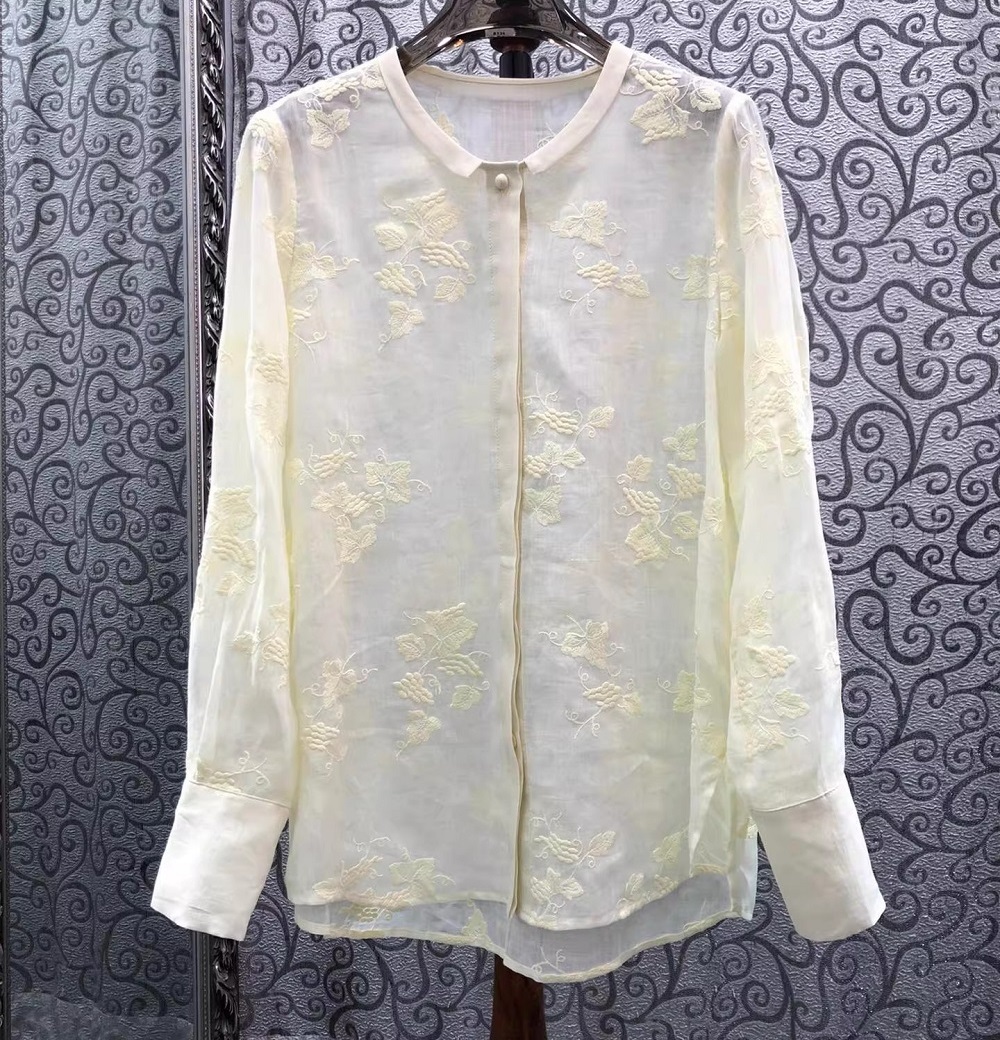 Camicette di Alta Qualità Nuov - Embroidery Yellow Flower recensione e prezzo
